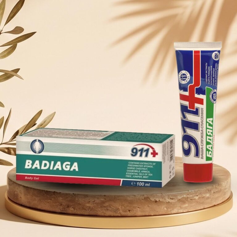 🌿 BADIAGA (Bodyaga) Testápoló Gél – 911 FARMAKOM <span style="color: red">100 ml</span>